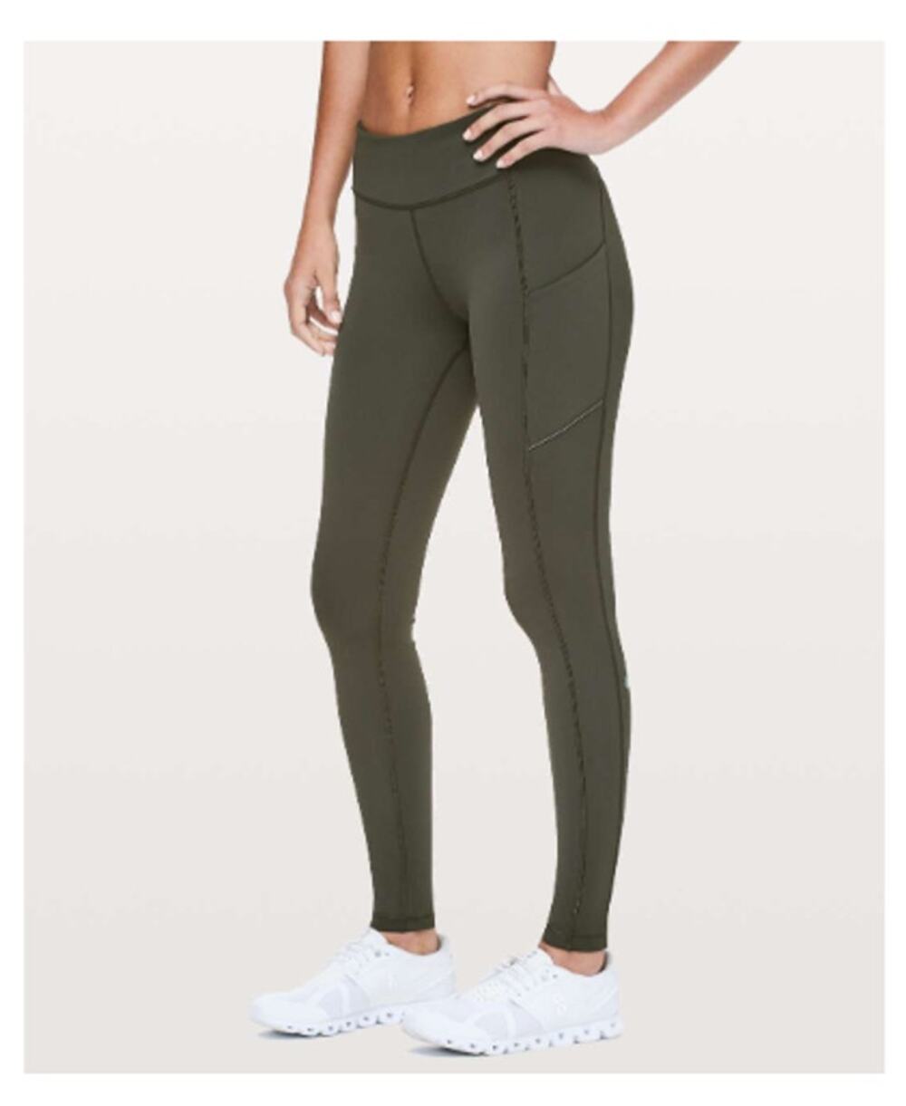 Lululemon Speed Up Tight Sz 4 Full On Luxtreme 28 In Inseam Dark Olive